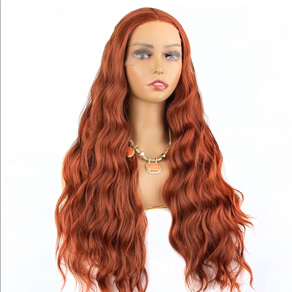 22” COPPER BODY WAVY LACE FRONT WIG💫 *NEW